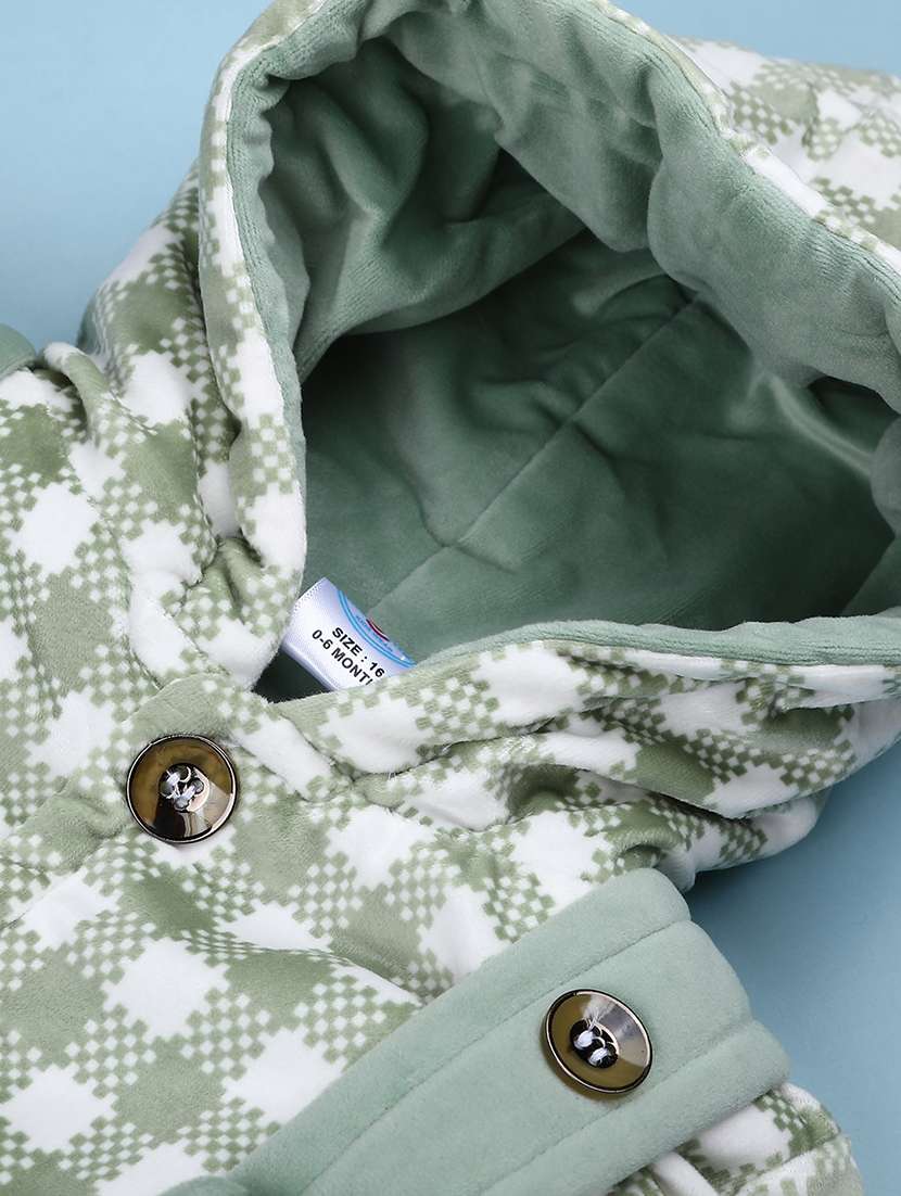 kids checkered long sleeve winterwear dungaree - 22089060 -  Standard Image - 2