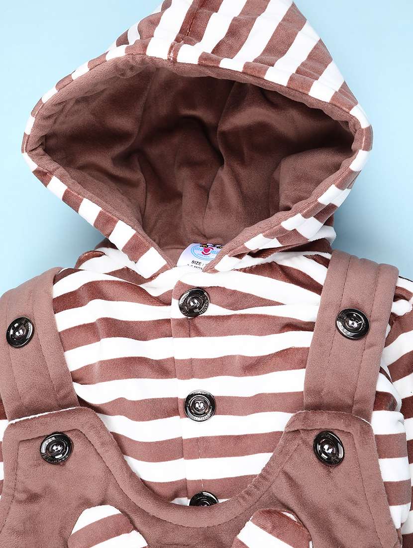kids striped long sleeve winterwear dungaree - 22089072 -  Standard Image - 2
