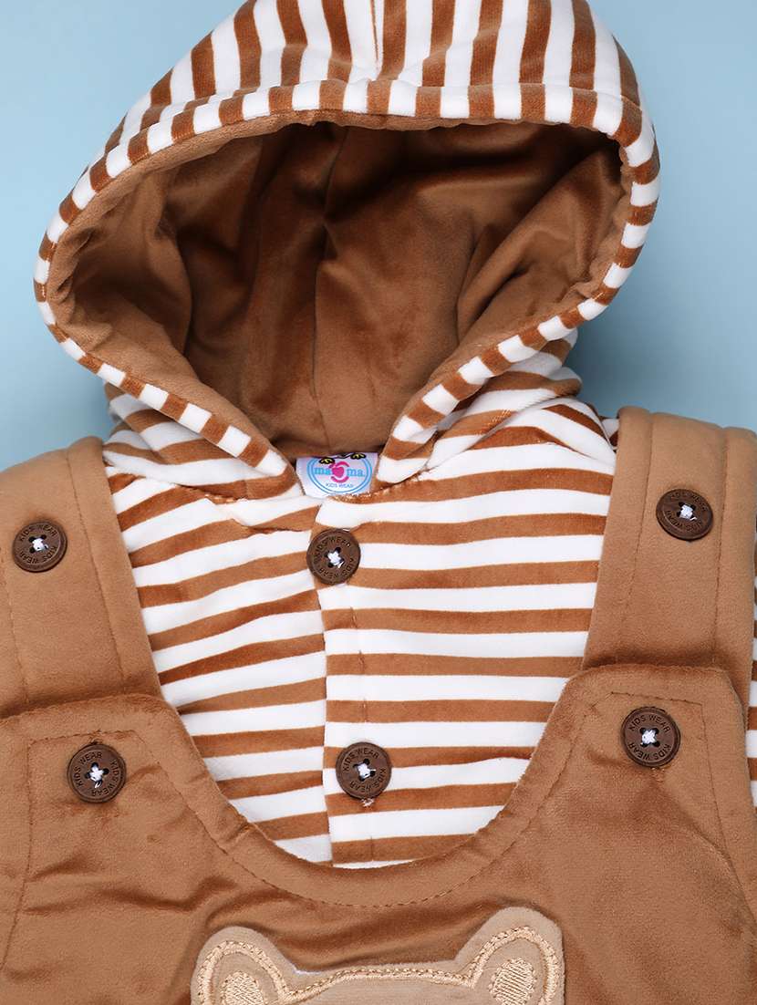 kids striped long sleeve winterwear dungaree - 22089074 -  Standard Image - 2