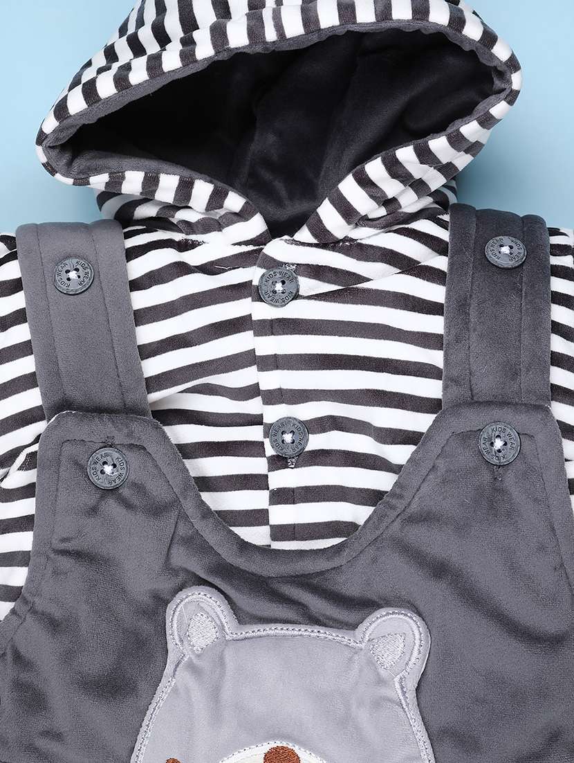 kids striped long sleeve winterwear dungaree - 22089075 -  Standard Image - 2