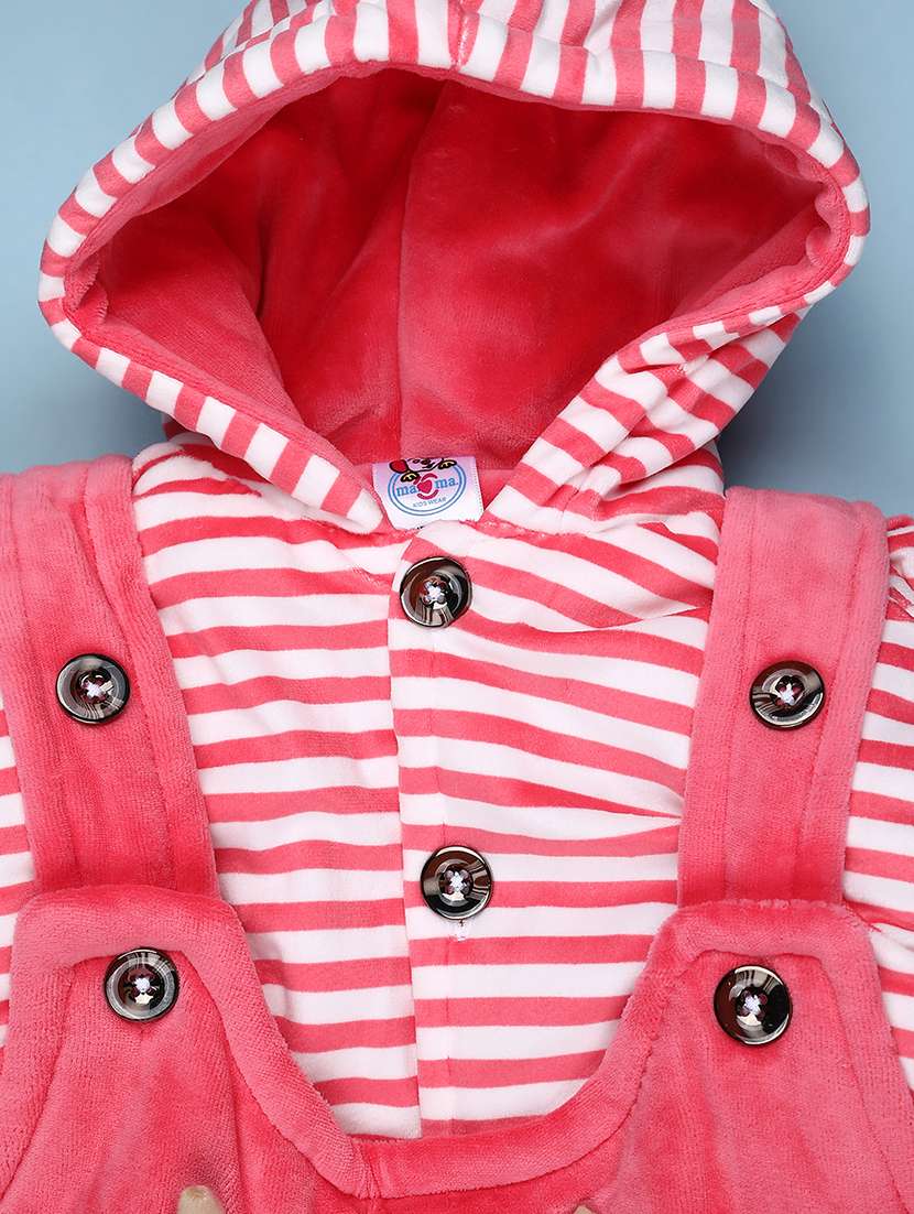 kids striped long sleeve winterwear dungaree - 22089077 -  Standard Image - 2