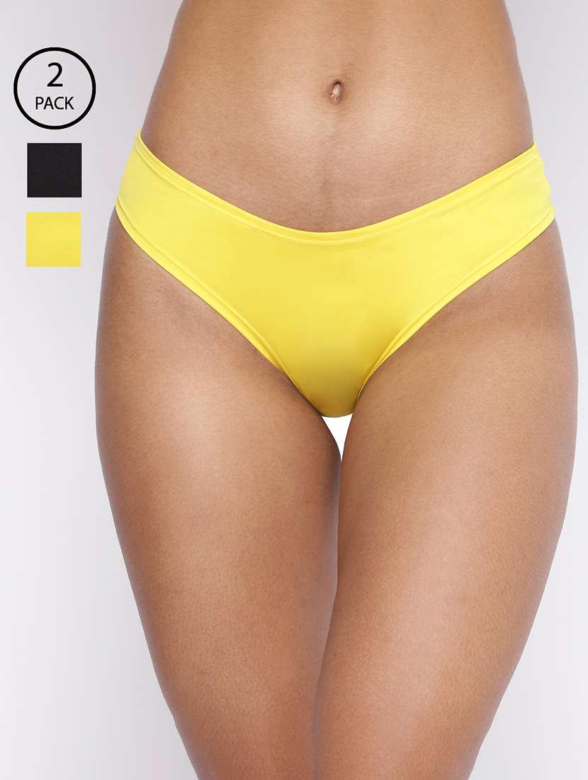 women pack of 2 solid low rise bikini panty