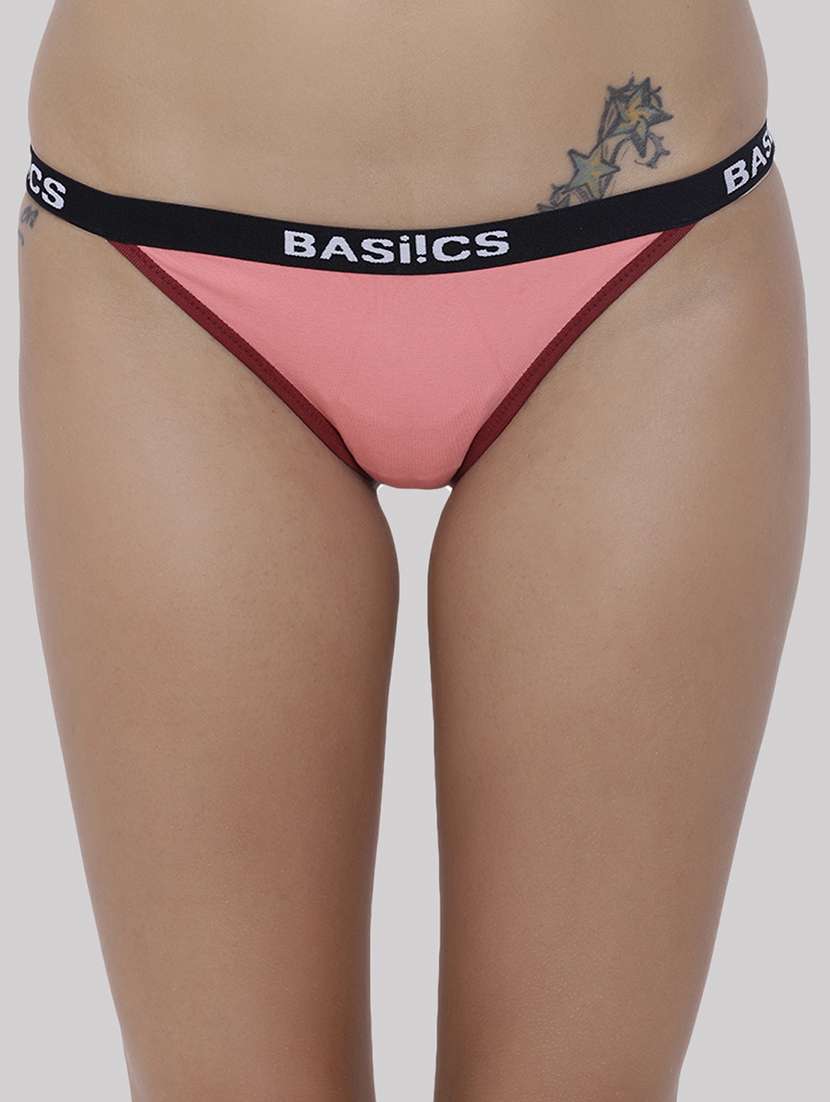 women pack of 6 solid low rise bikini panty - 22092150 - Standard Image - 2