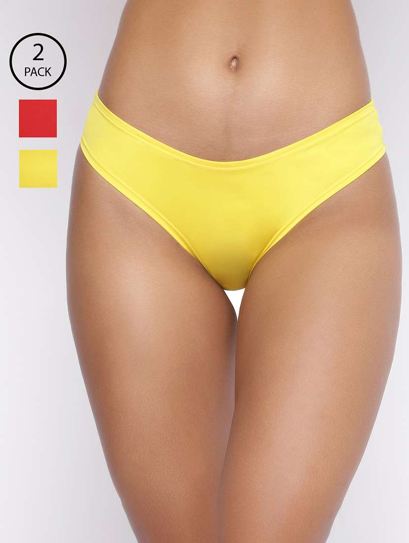 women pack of 2 solid low rise bikini panty