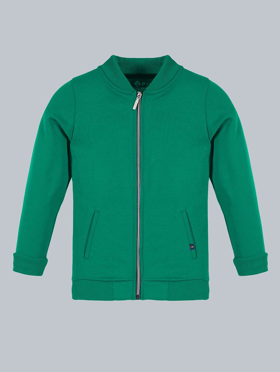 boys solid henley neck long sleeve jacket