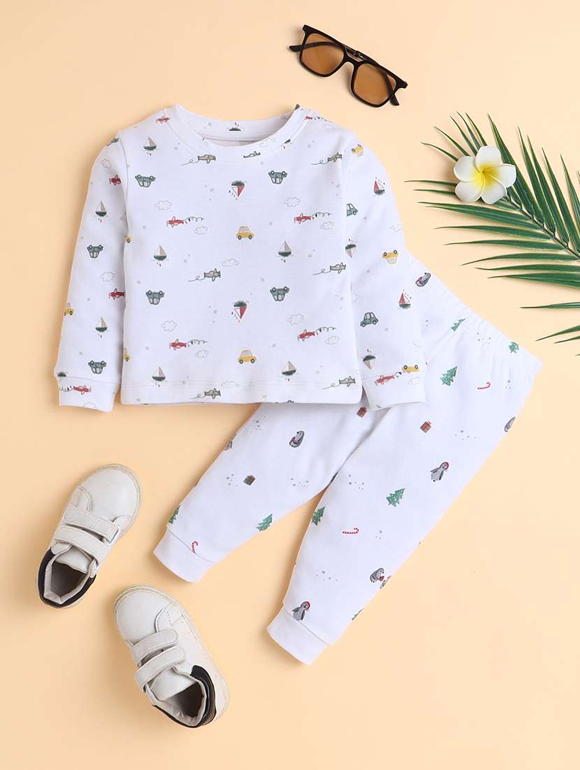 kids printed full length set