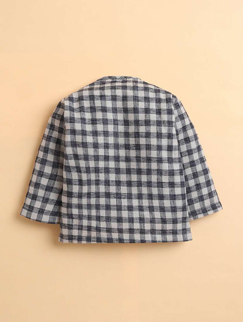 boys checkered long sleeve shirt and trouser set - 22092295 -  Standard Image - 2