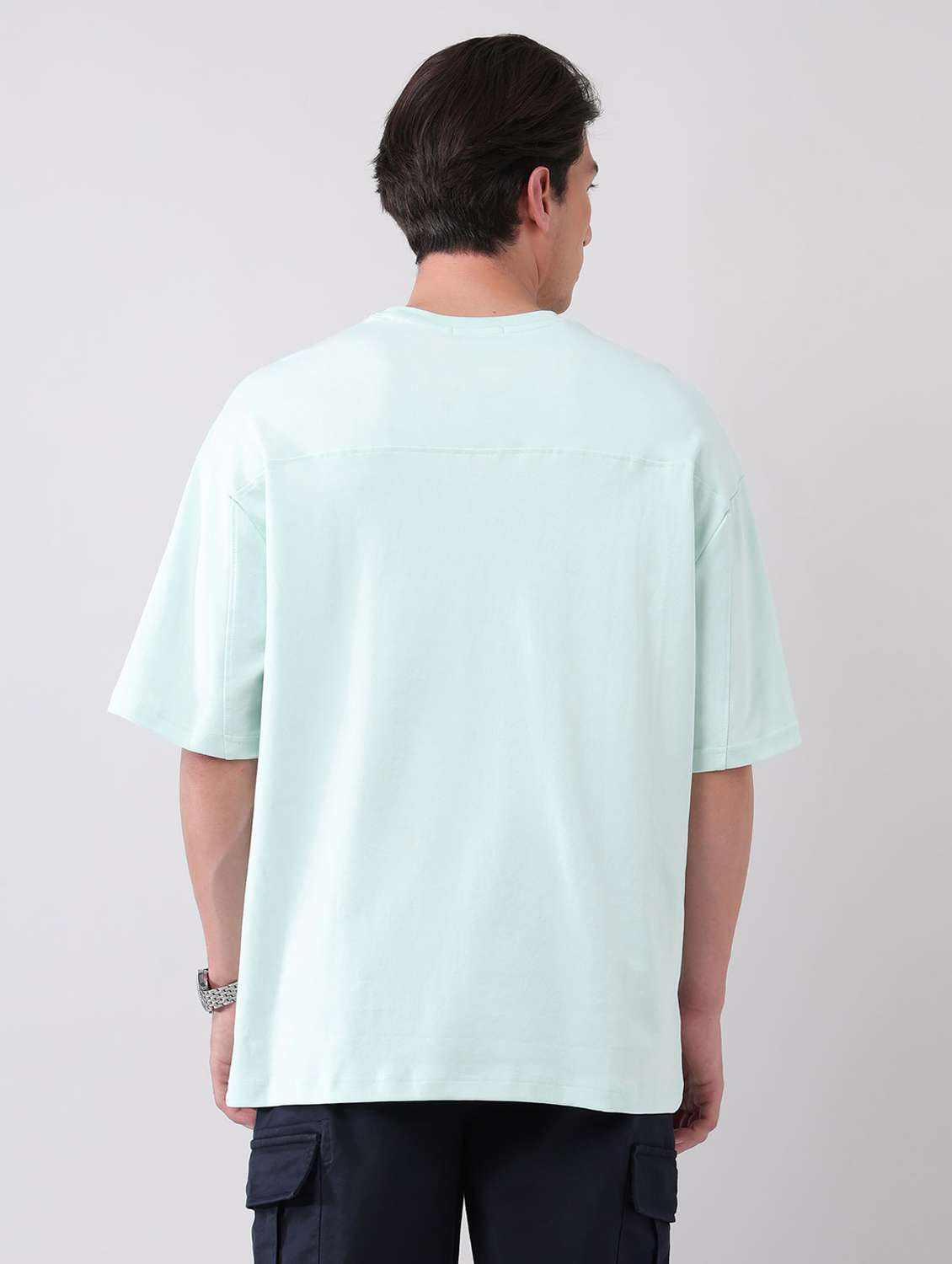 men solid short sleeve oversized t-shirt - 22092328 -  Standard Image - 2