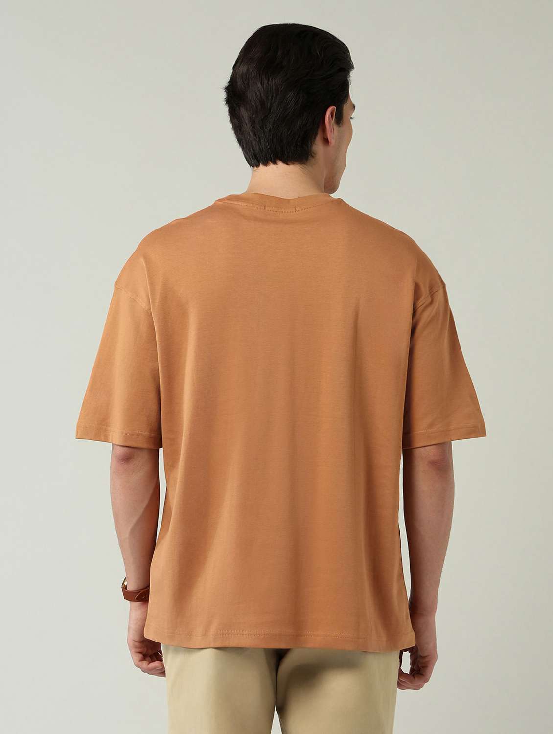men solid short sleeve oversized t-shirt - 22092329 -  Standard Image - 2