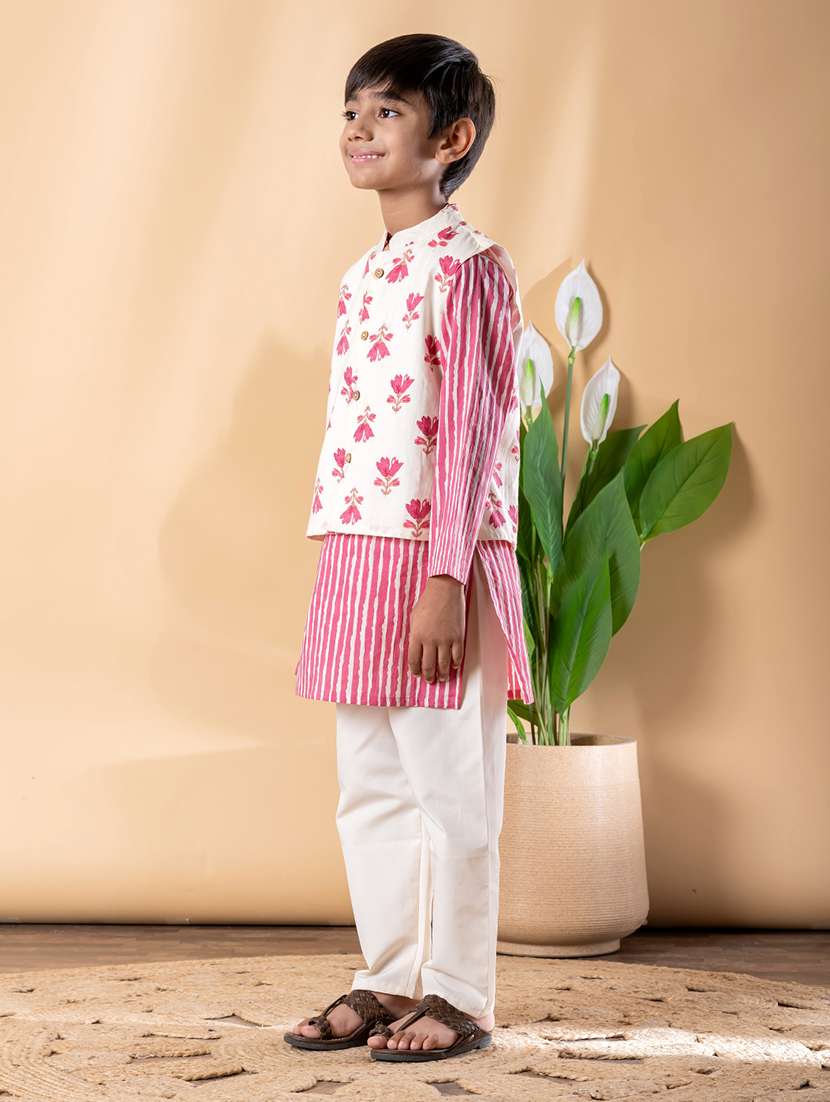 pink cotton kurta sets kurtas & set - 22092355 - Standard Image - 2