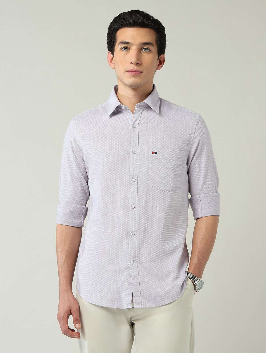 men self design long sleeve regular fit casual shirt - 22092487 -  Standard Image - 2