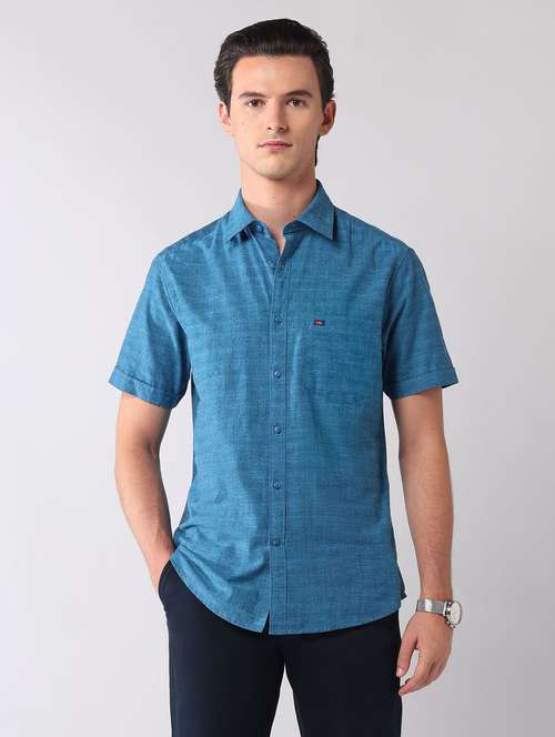 men self design short sleeve regular fit casual shirt - 22092494 -  Standard Image - 0