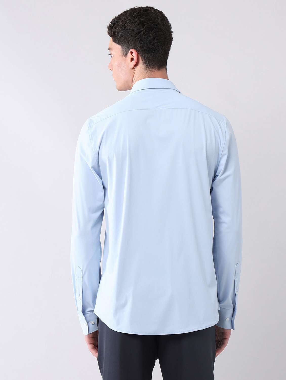 men solid long sleeve regular fit formal shirt - 22092506 - Standard Image - 2