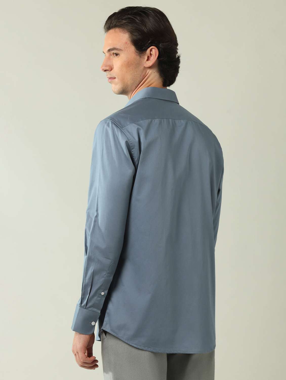 men solid long sleeve regular fit formal shirt - 22092507 - Standard Image - 2
