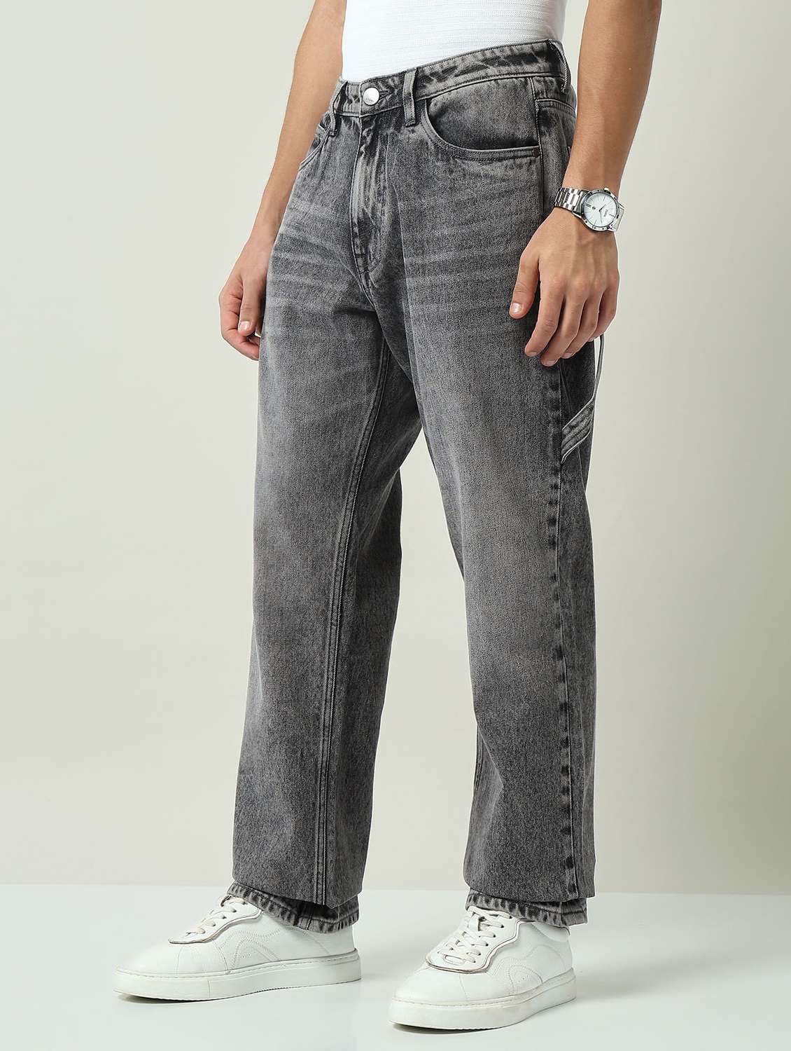 men washed mid rise full length jeans - 22092536 - Standard Image - 2