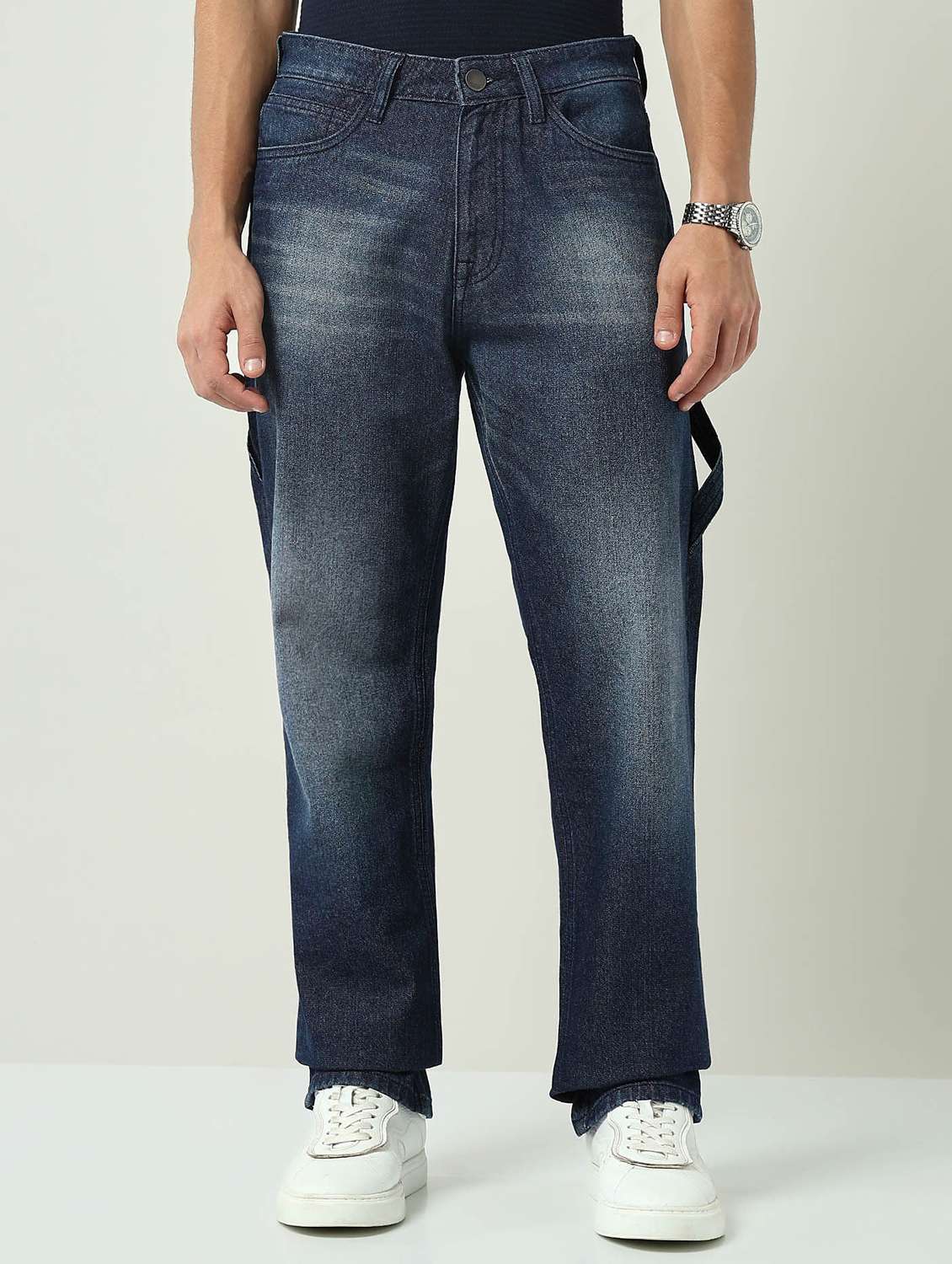 men washed mid rise full length jeans - 22092537 - Zoom Image - 0