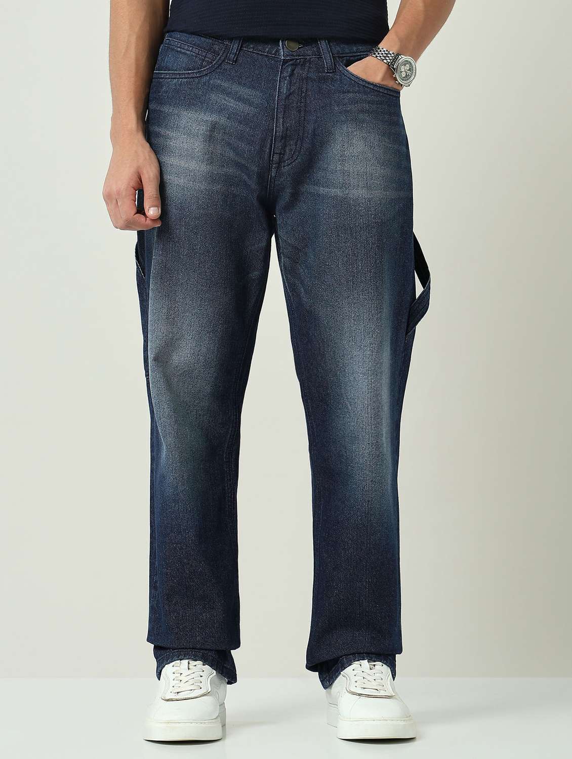men washed mid rise full length jeans - 22092537 - Standard Image - 2