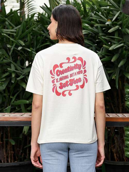 women printed short sleeve regular fit t-shirt - 22092577 - Standard Image - 0