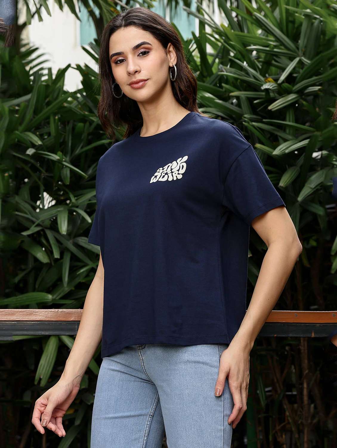 women printed short sleeve regular fit t-shirt - 22092578 - Standard Image - 2