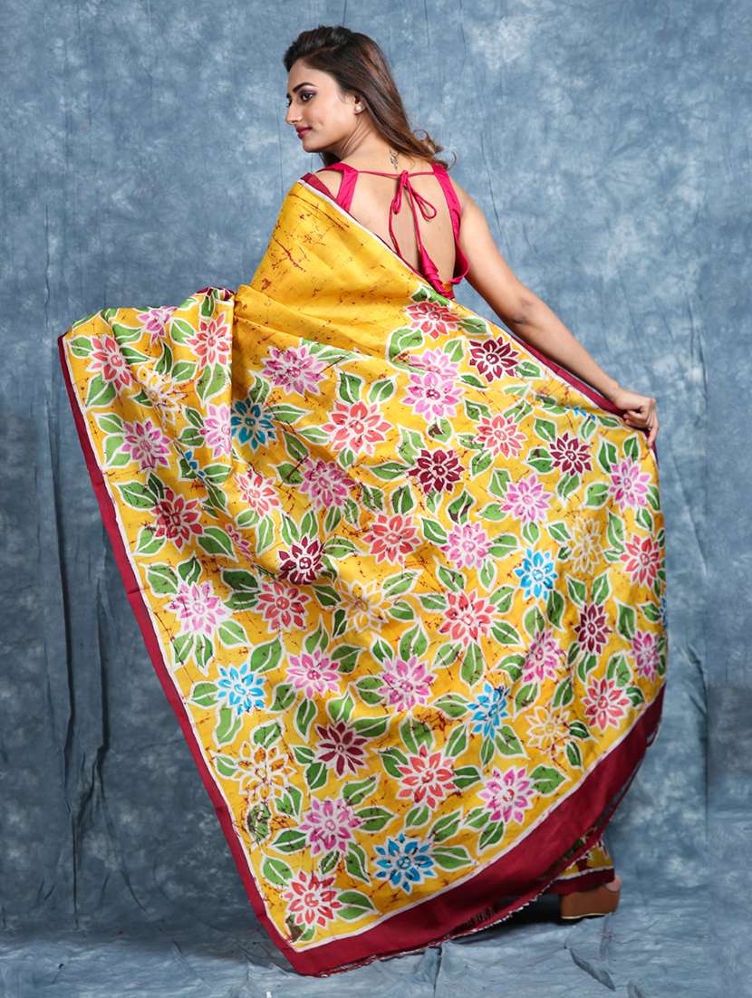 women floral printed saree with blouse - 22092646 -  Standard Image - 2