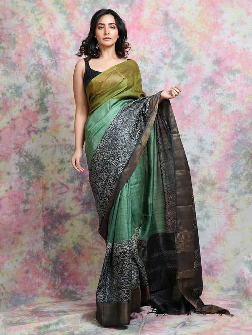 women printed casual wear saree with blouse - 22092651 - Standard Image - 0