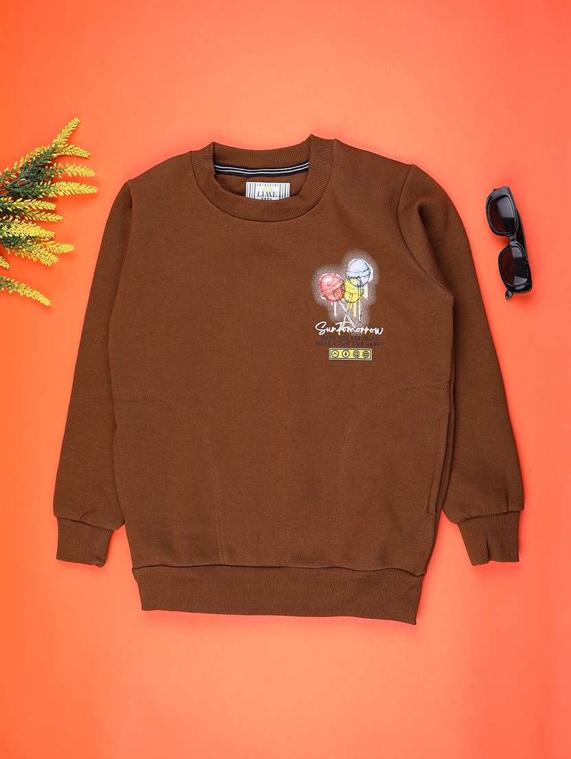 boys front & back print long sleeve sweatshirt