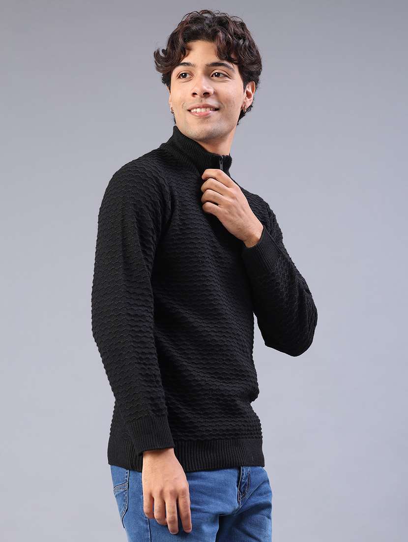 men self design long sleeve regular fit pullover  - 22092721 -  Standard Image - 2