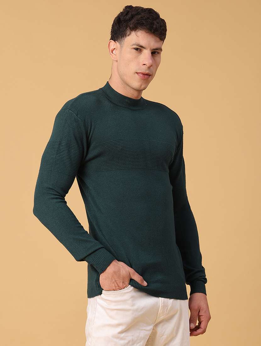 men self design long sleeve regular fit pullover  - 22092821 -  Standard Image - 2