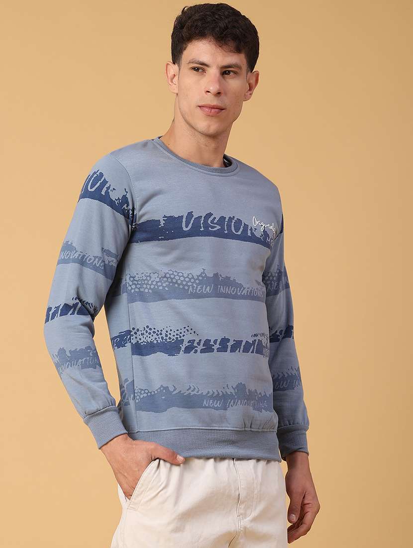 men printed long sleeve regular fit sweatshirt - 22092875 -  Standard Image - 2