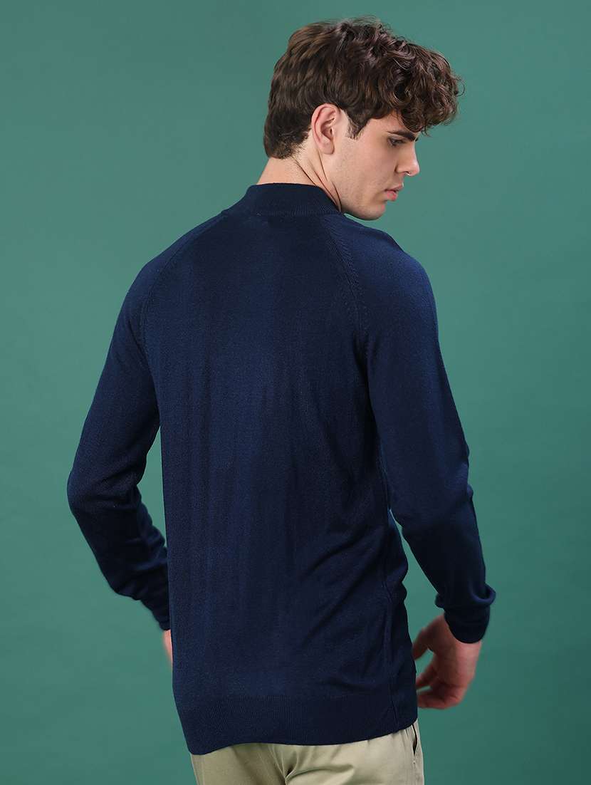 men solid long sleeve regular fit pullover - 22092972 -  Standard Image - 2