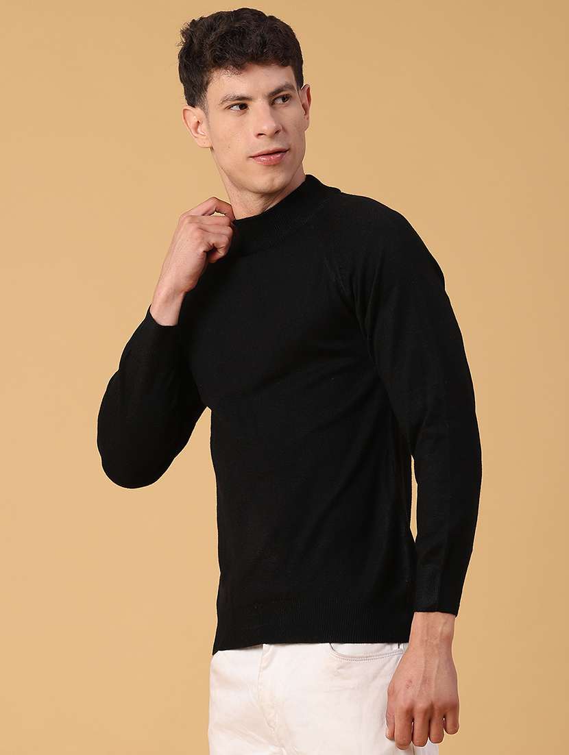 men solid long sleeve regular fit pullover  - 22092973 -  Standard Image - 2