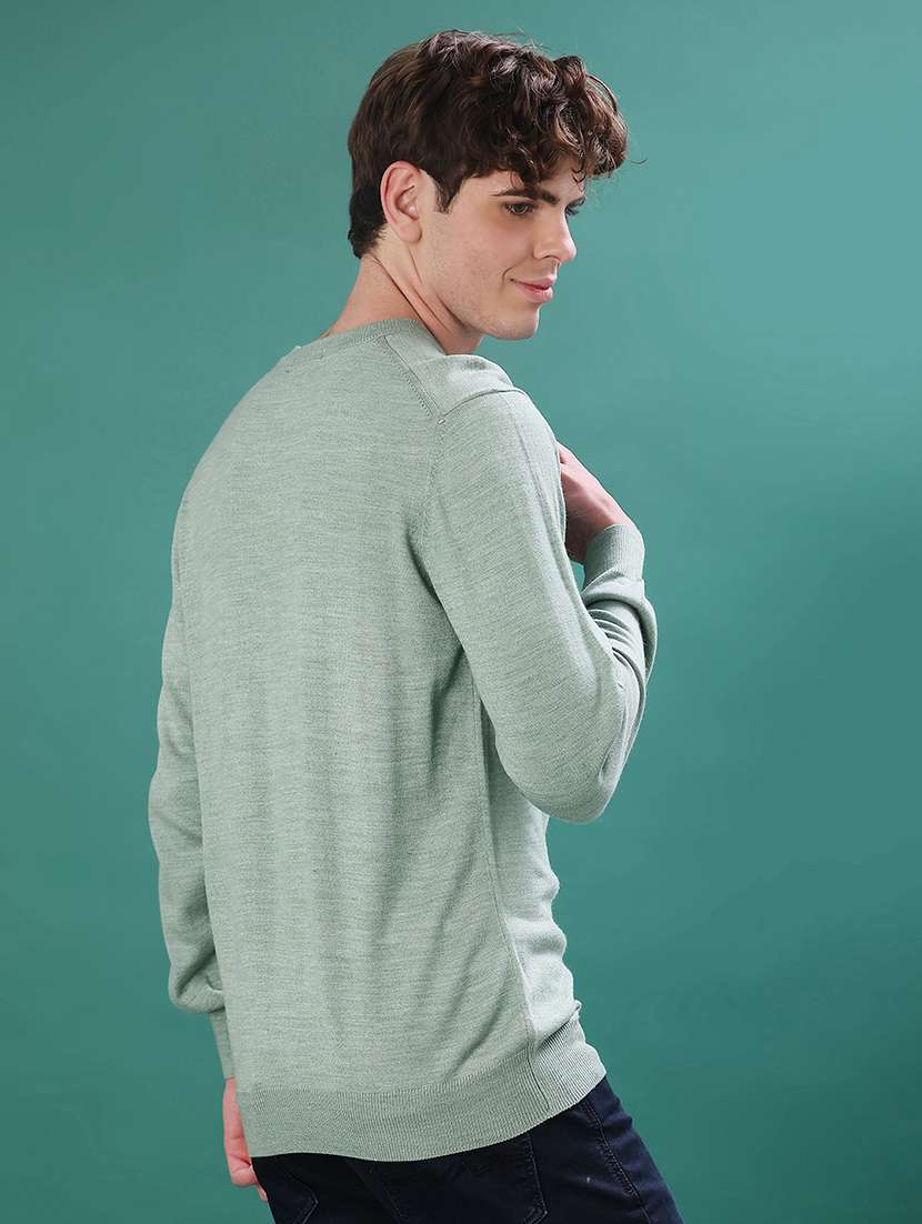 men solid long sleeve regular fit pullover - 22092978 -  Standard Image - 2