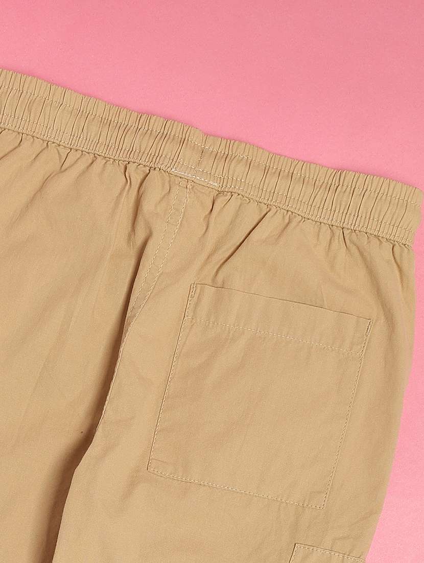 boys plain mid rise regular fit cargo - 22093024 -  Standard Image - 2