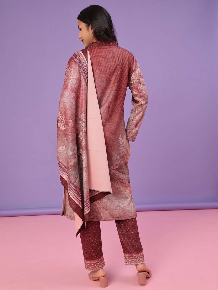 women self design long sleeve kurta pant with dupatta set - 22093060 -  Standard Image - 2