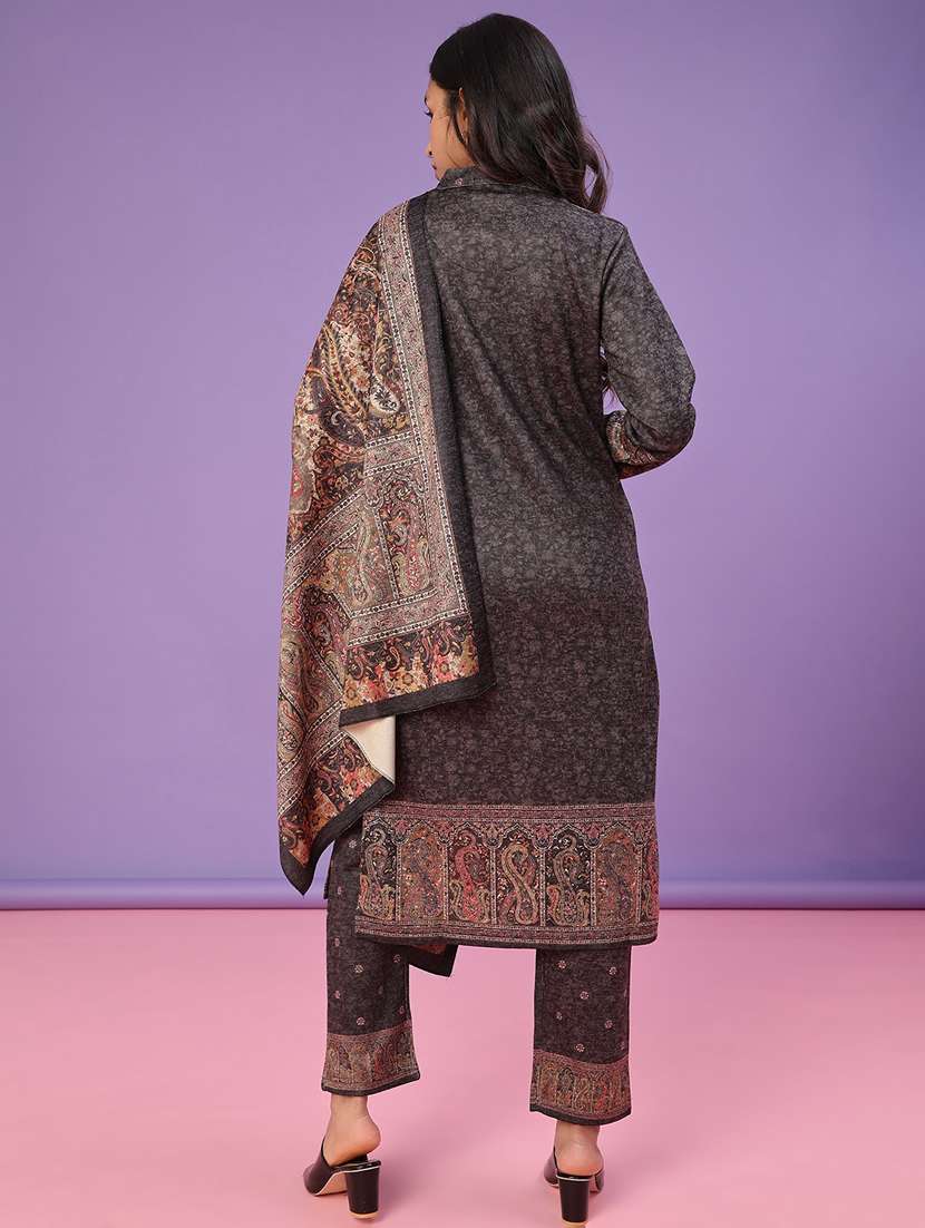 women self design long sleeve kurta pant with dupatta set - 22093062 -  Standard Image - 2