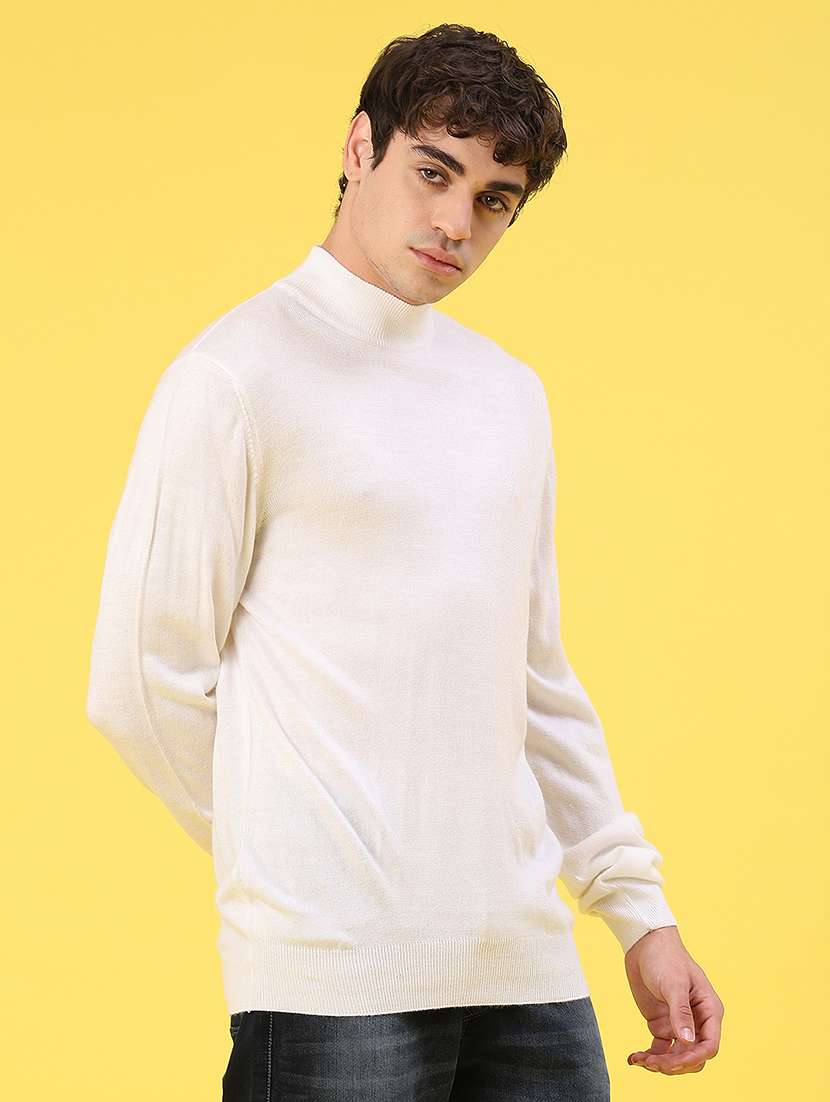 men solid long sleeve high neck pullover - 22093070 -  Standard Image - 2