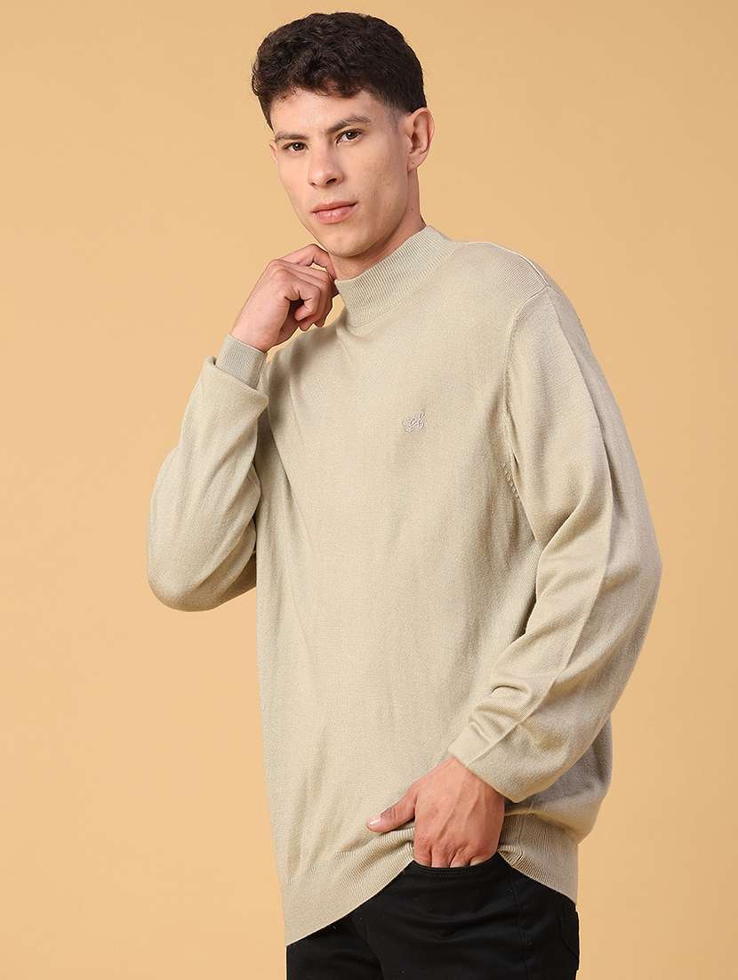 men solid long sleeve regualr fit pullover - 22093073 -  Standard Image - 2