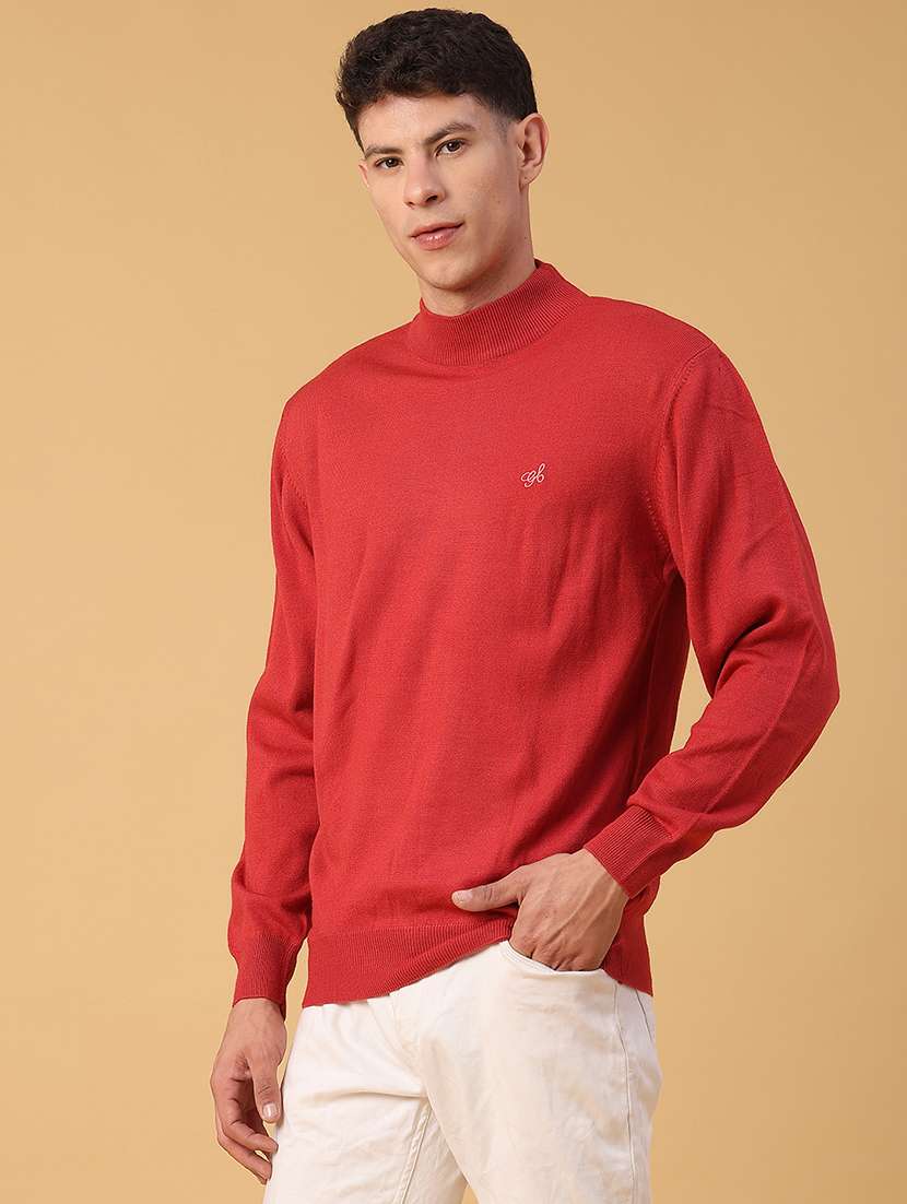 men solid long sleeve regualr fit pullover - 22093076 -  Standard Image - 2