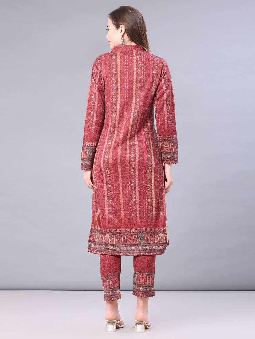 women printed long sleeve kurta pant with dupatta set - 22093099 -  Standard Image - 2