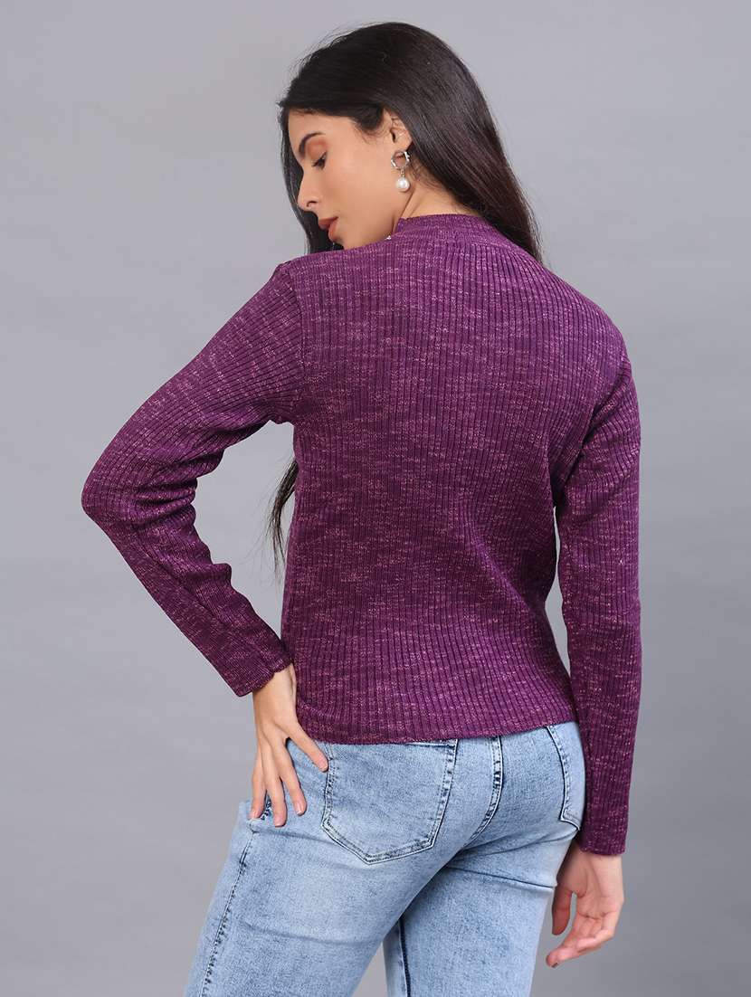 women self design long sleeve pullover - 22093107 -  Standard Image - 2