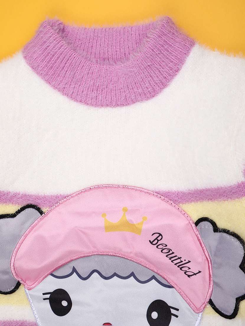 girls self designed long sleeve sweater - 22093164 -  Standard Image - 2