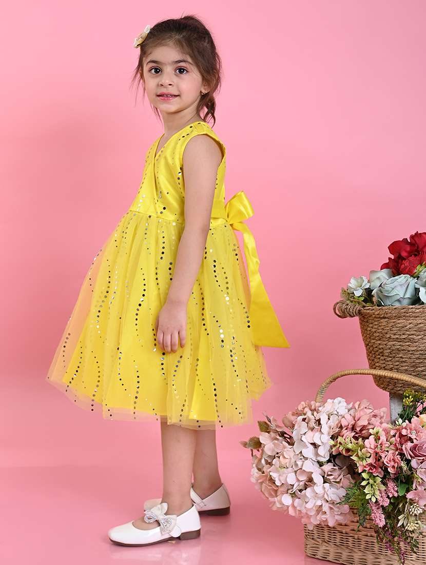 girls emebllished sleeveless fit & flare dress - 22093358 -  Standard Image - 2