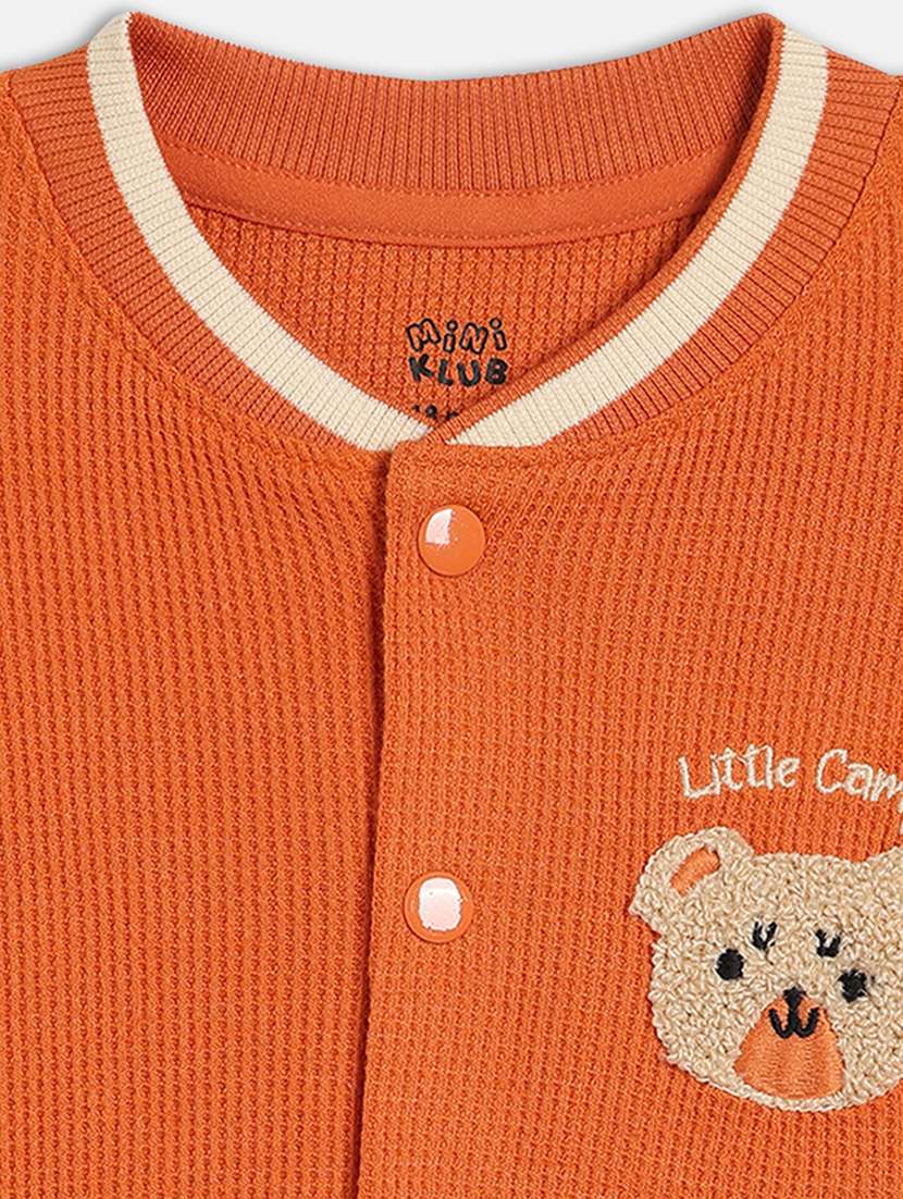 boys solid henley neck long sleeve jacket - 22093622 -  Standard Image - 2