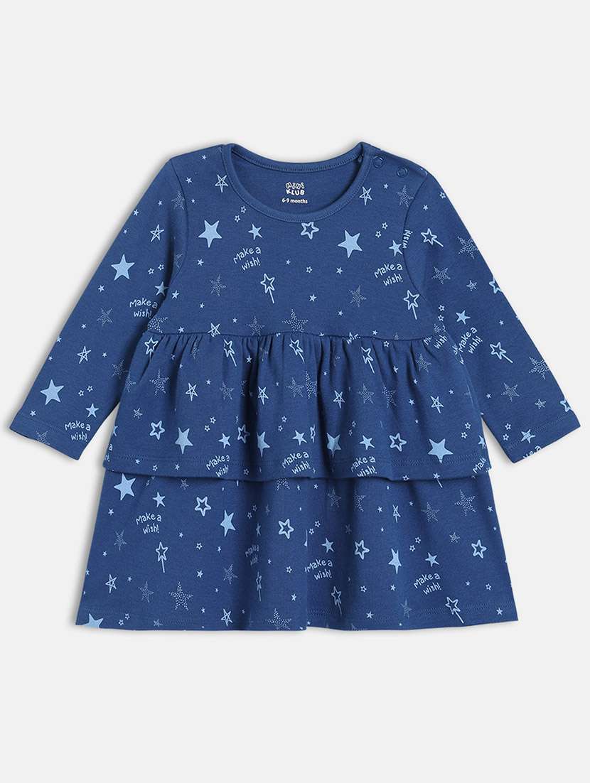 girls pack of 2 printed long sleeve a-line dress - 22093698 -  Standard Image - 2
