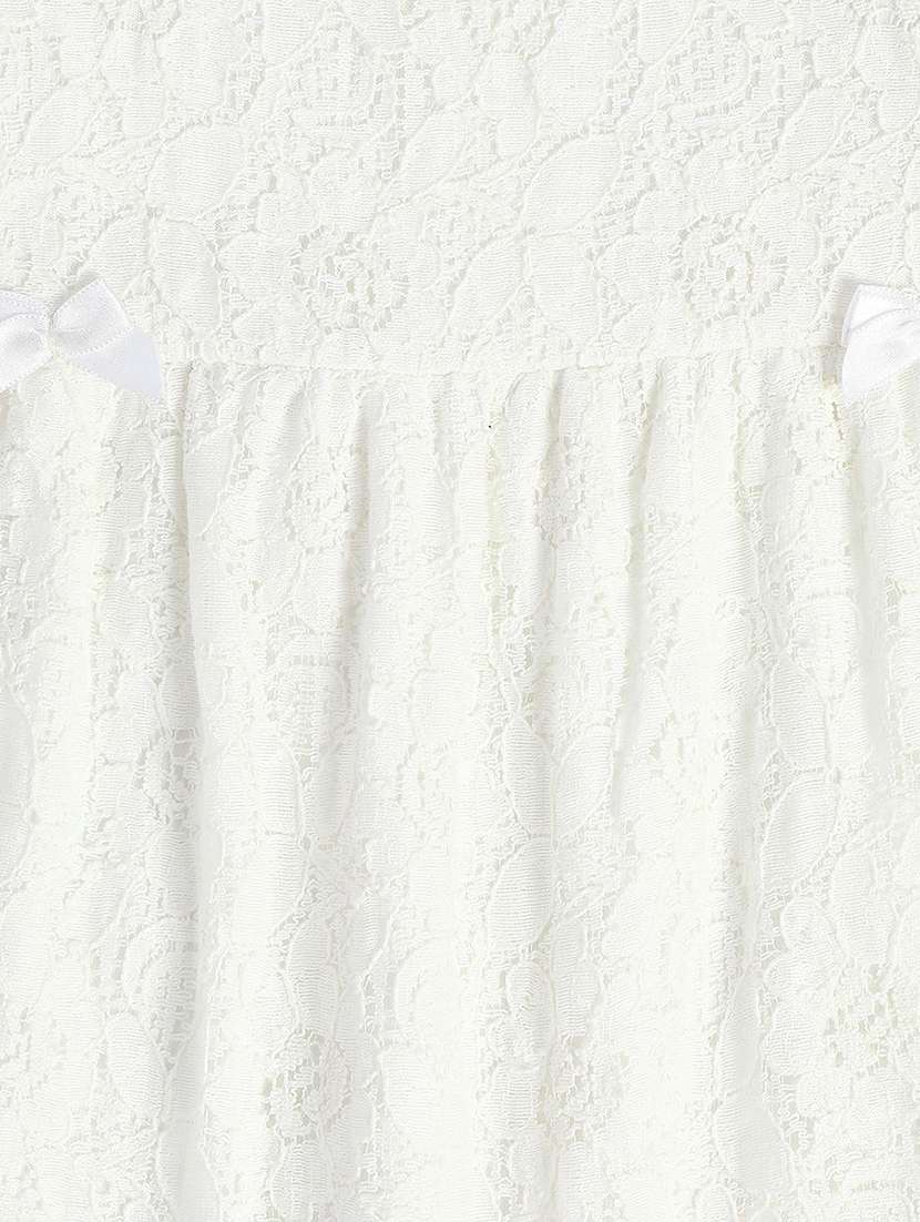 kids solid long sleeve lace romper - 22093719 -  Standard Image - 2