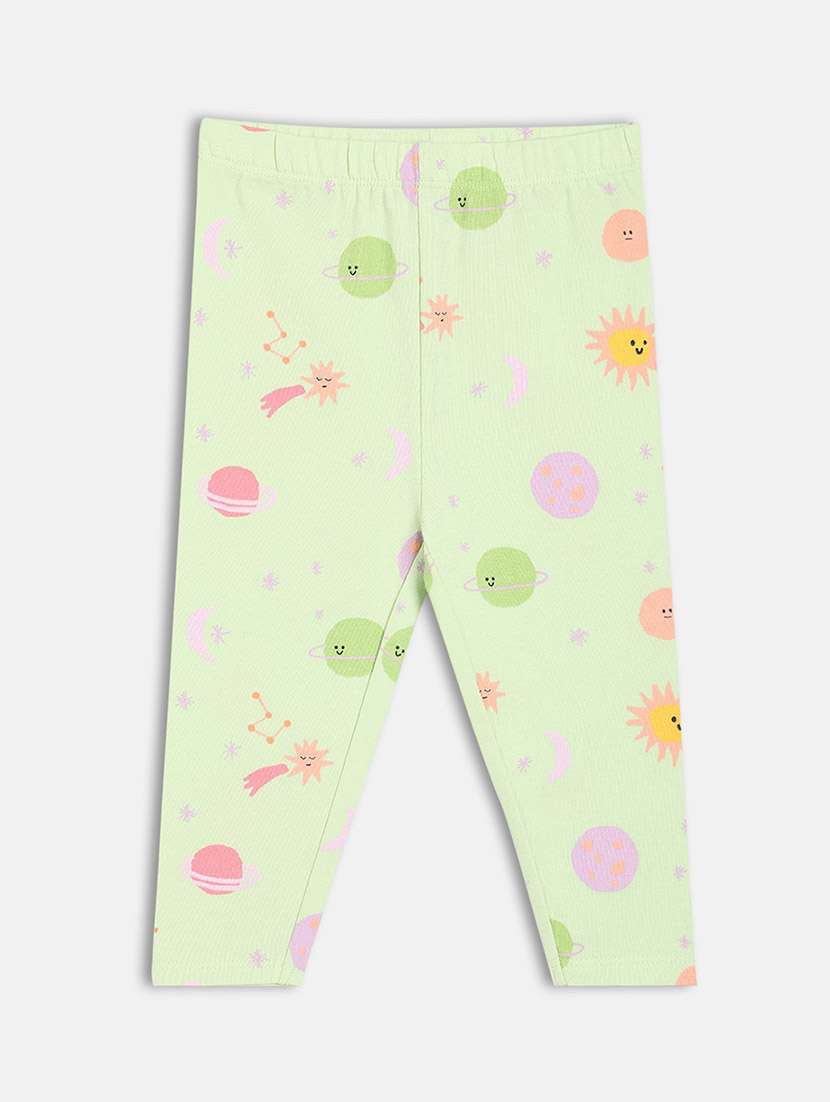 girls pack of 2 printed mid rise loungewear pyjama - 22093747 -  Standard Image - 2