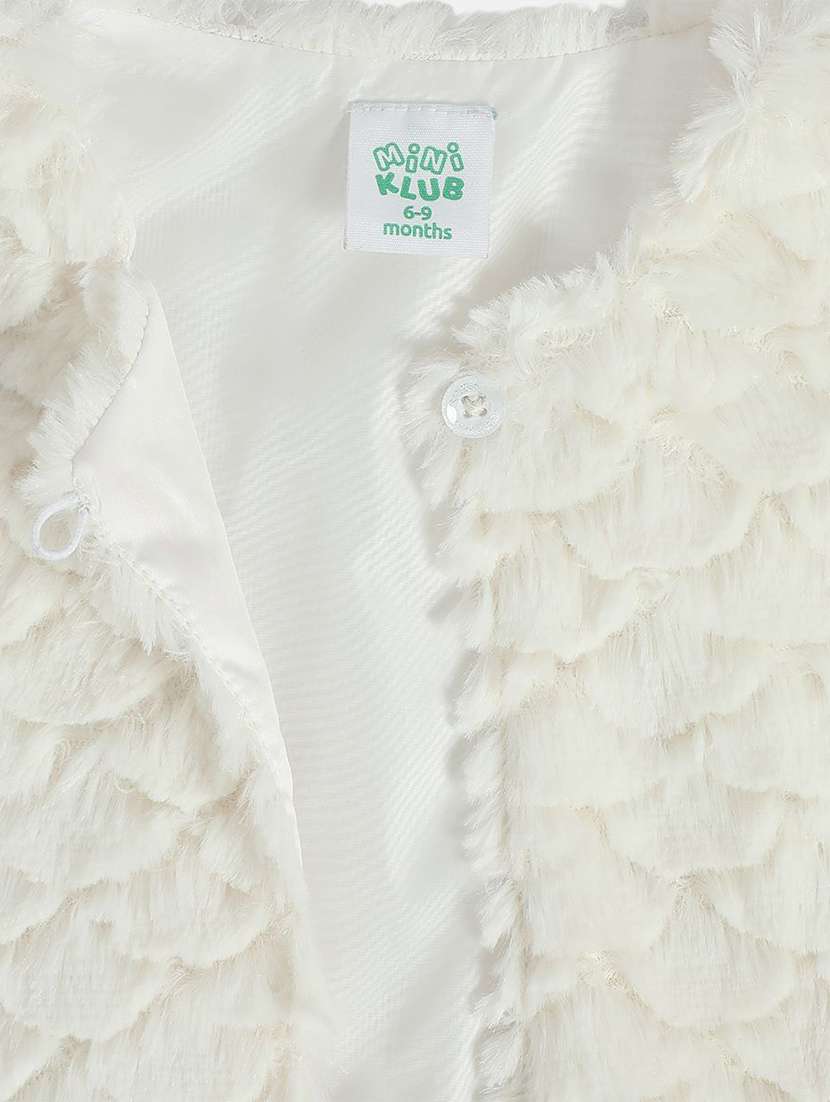 off white polyester regular jackets & coat - 22093800 -  Standard Image - 2