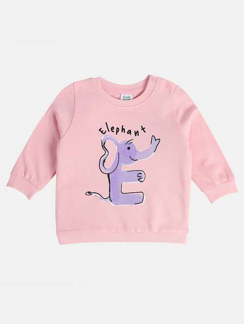 girls printed long sleeve sweatshirt