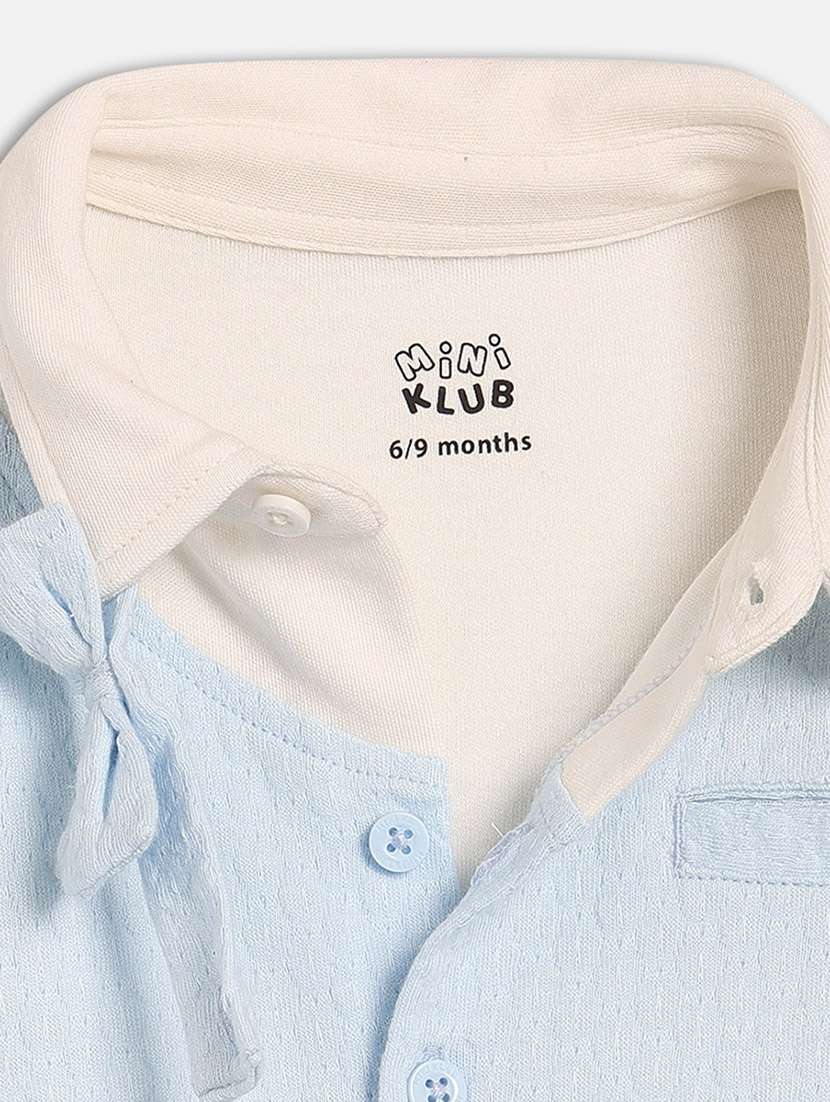 kids color blocked long sleeve romper - 22093866 -  Standard Image - 2