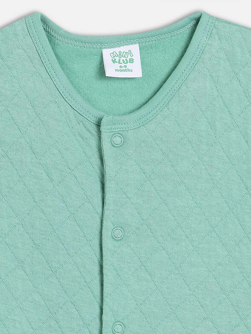 kids solid round neck long sleeve onesies - 22093876 - Standard Image - 2